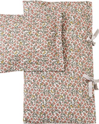 Garbo & Friends Floral Vine Bäddset 70x80 Cm Light Warmgray - Barnsängkläder Bomull Light Warm Grey