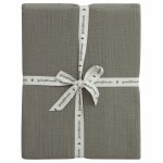 Garbo & Friends Geranium Dra-på-lakan Muslin 90x200 Cm Enkel - Underlakan Bomullsmuslin Grön