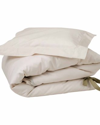 Garbo & Friends Ivory Baby Bäddset 70x80 Cm - Barnsängkläder Bomullspercale Elfenben