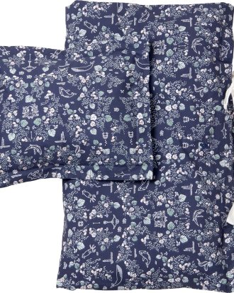 Garbo & Friends Mares Dark Bäddset 70x80 Cm Baby - Barnsängkläder Bomull Blå