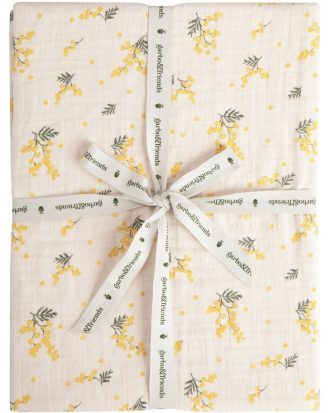 Garbo & Friends Mimosa Muslin Dra-på-lakan 140x200 Cm - Underlakan Bomull Vit