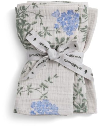 Garbo & Friends Plumbago Tvättlappar Muslin 3-pack - Barnfiltar Bomullsmuslin Blå