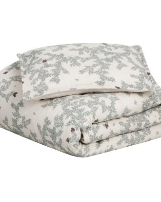 Garbo & Friends Pomegranate Bäddset Muslin 100x140 Cm - Bäddset Bomullsmuslin Grå