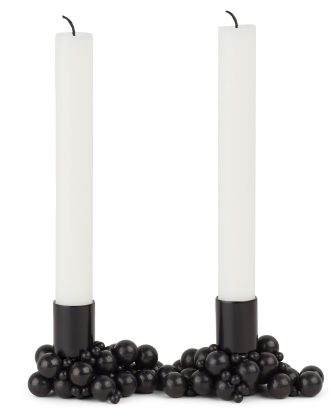 Gejst Molekyl Ljusstake 2 - Ljuslyktor Stål Svart