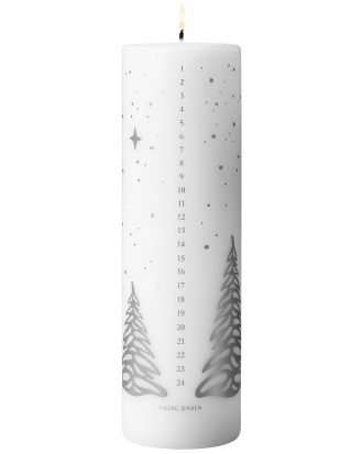 Georg Jensen 2023 Kalenderljus - Adventsljusstakar Paraffin Silver