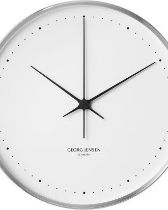 Georg Jensen Koppel Väggklocka 40 Cm Rostfritt Stål - Väggklockor Plast Vit