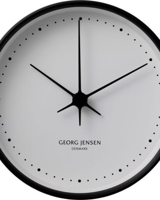 Georg Jensen Koppel Väggklocka 22 Cm Svart - Väggklockor Plast Vit