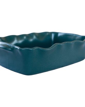 Gerbera Design Provence Ugnsform 27x18x7 Cm - Ugnsformar Stengods Mörkgrön