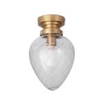 Globen Lighting Juni Ip44 Plafond Slipad//ant. Mässing - Badrumsbelysning Metall Klar