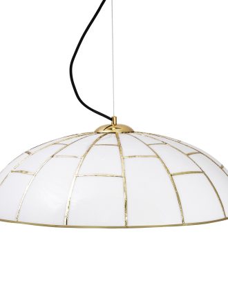 Globen Lighting Ombrello Pendel /mässing - Taklampor Glas Vit