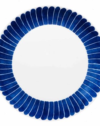 Götefors Porslin Selma Tallrik Bård 24 Cm - Porslinsfigurer Porslin Vit