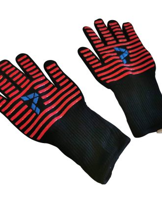 Gourmetstål Grillhandske 2-pack - Grillredskap & Grilltillbehör Silikon Svart