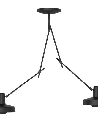 Grupa Arigato Taklampa Dubbel - Taklampor Stål Svart