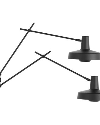 Grupa Arigato Vägglampa Dubbel - Vägglampor Stål Svart