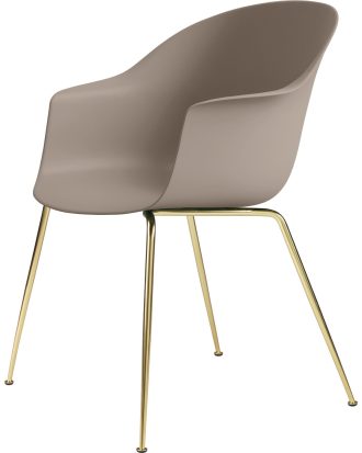 Gubi Bat Stol Conic Brass Semi Matt/ - Stolar Stål New Beige