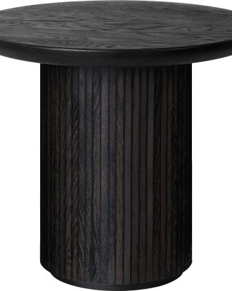 Gubi Moon Loungebord Runt Ø60 x H55 Cm svart Ekfanér - Sidobord & Avlastningsbord Svart Betsad Ek Brun