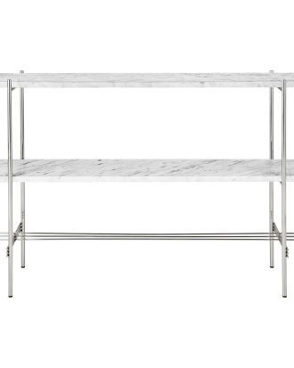 Gubi Ts Console Sidobord 120x30x72 Cm Polerat Stål / - Sidobord & Avlastningsbord Carraramarmor Vit