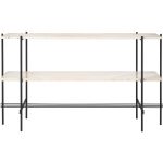 Gubi Ts Console Sidobord 120x30x72 Cm Svart / Neutralt - Sidobord & Avlastningsbord Travertin Vit
