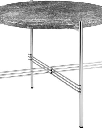 Gubi Ts Soffbord 55 Cm Polerat Stål / - Soffbord Emperadormarmor Grå
