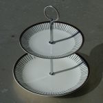 Gustavsberg Ribb Kakfat 2-vån - Kakfat, Tårtfat & Kupor Vit