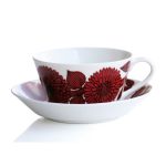 Gustavsberg Röd Aster Tegods Kon - Tekoppar Mix