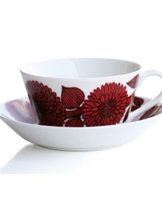 Gustavsberg Röd Aster Tegods Kon - Tekoppar Mix