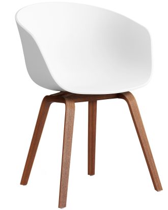 Hay Aac 22 2.0 Karmstol Lackerad Valnöt / - Stolar Återvunnen Polypropen Vit