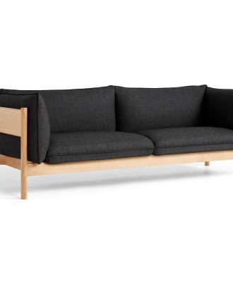 Hay Arbour Soffa 3-sits Oljad Ek / Re-wool 198 - 3-sitssoffor Mörkgrå