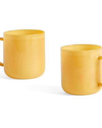 Hay Borosilicate Mugg 2-pack - Kaffekoppar Borosilikatglas Jade Yellow