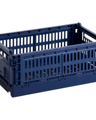 Hay Colour Crate Förvaringslåda S 17x26,5 Cm - Boxar & Askar Återanvänd Plast Mörkblå