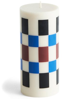 Hay Column Blockljus S / Svart / Blå - Ljus Stearin Brun