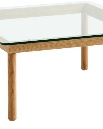 Hay Kofi Soffbord 80x80 Cm Vattenbaserad Lackad / Klart Glas - Soffbord Ek