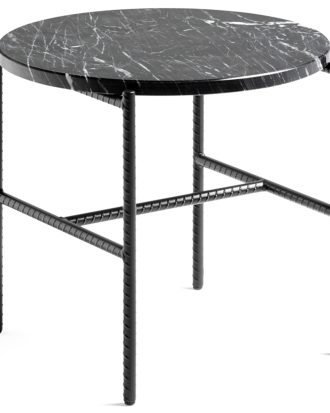 Hay Rebar Sidobord Ø45 Cm - Soffbord Stål Soft Black