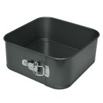 Heirol High Top Springform Fyrkantig Botten 24x24x10 Cm - Springformar Non-stick Beläggning Svart