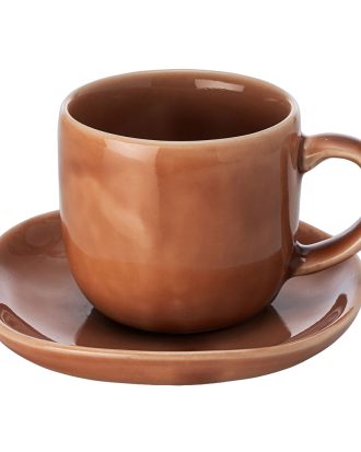 Heirol Nosse Ceramics Svelte Kopp Med Fat 12 Cl Terracotta - Kaffekoppar Keramik Terrakotta