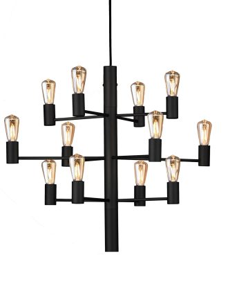 Herstal Manola 12 Ljuskrona Dimbar Led - Taklampor Metall Svart