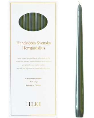 Hilke Collection Herrgårdsljus 6-pack Antik - Ljus Paraffin Grön
