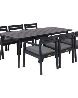 Hillerstorp Stoltö Matgrupp 6 Sittplatser - Matgrupper & Loungegrupper Massiv Furu Orkangrå