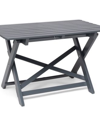 Hillerstorp Torpet Bord 109x67 Cm Stålgrå - Utebord & Trädgårdsbord Massiv Furu Steel Grey
