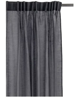 Himla Dalsland Gardin Med Veckband 145x250 Cm - Gardiner Linne Charcoal