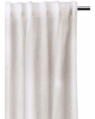 Himla Dalsland Gardin Med Veckband 145x290 Cm - Gardiner Linne Vit