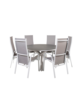 Venture Home - Matgrupp Copacabana med 6st matstolar Copacabana - Transparent