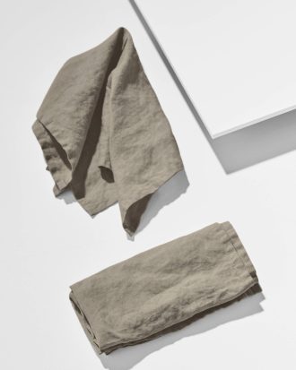 Pastill - Frank servett i franskt lin 2-pack - Grön - 45X45