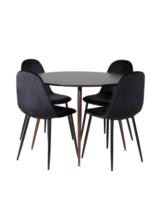 Venture Home - Matgrupp Pia inkl 4st matstolar Penally - Svart