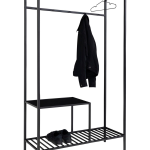 House Nordic - Klädställning Vita. Två hyllor med svart ram. - Svart