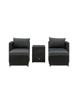 Venture Home - Loungegrupp Quad - Svart