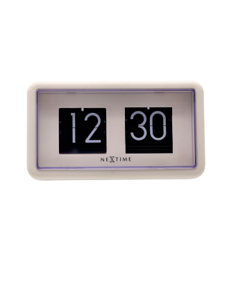 NeXtime - Bords-/Väggklocka Flip Clock 24HR 18 cm - Vit