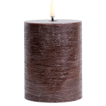 Uyuni - LED Blockljus UYUNI 7,8x10 cm - Brun