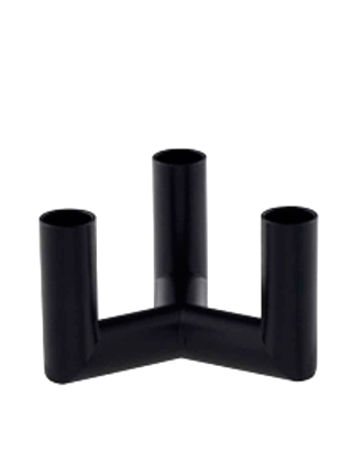 Uyuni - Ljusstake Matrix Mini 3 Armar - Svart