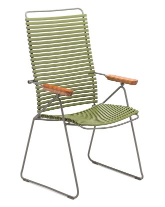 Houe Click Matstol Ställbar Olive Green/grå - Utestolar Plast Olivgrön